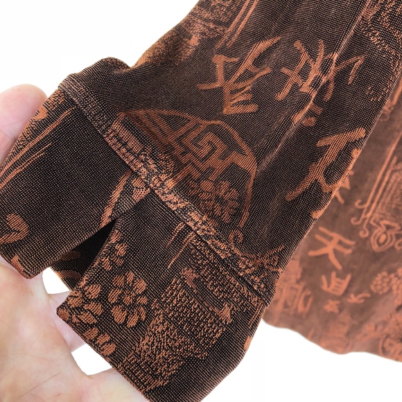 CHICO'S Asian inspired 3/4sl stretch knit top - Picture 5 of 7